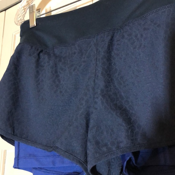 Nike Dri-fit Running Short over Short Blue SZ M - Picture 2 of 6